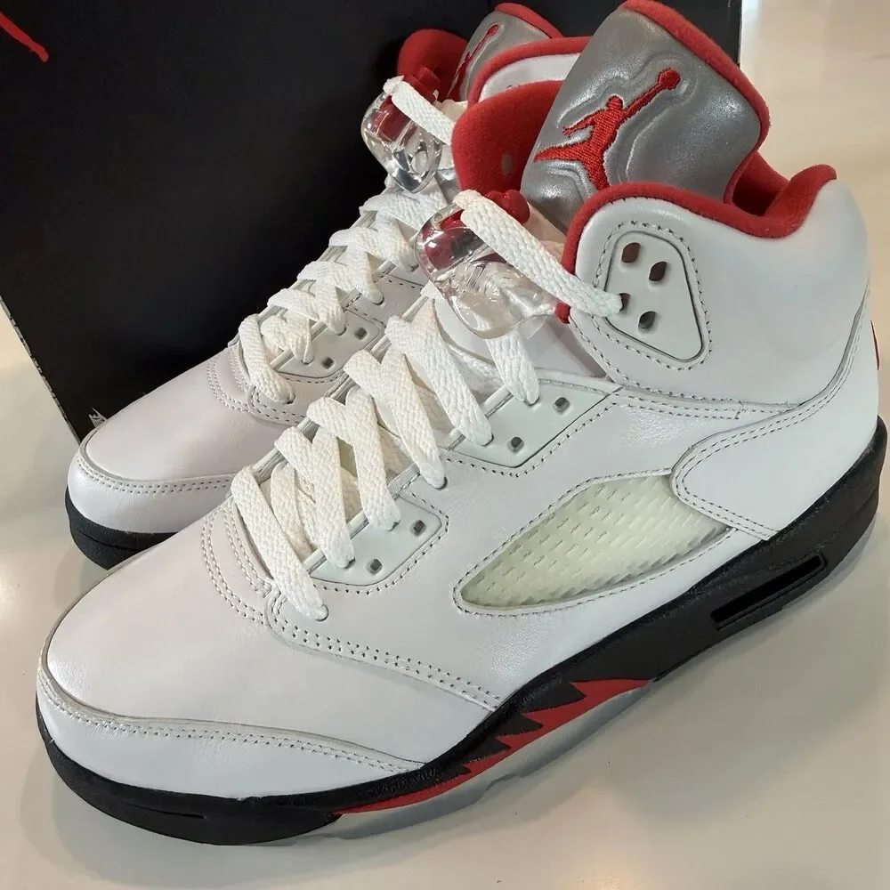 Nike Air Jordan Retro 5 Fire Red 2020 Sz 5.5 Men/ 7 Wmn BRAND NEW Sneakers Shoes